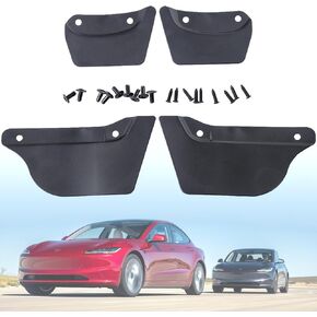 Mud Flaps for Tesla Model 3 2024 2023 2022 2021 2020 2019 20218 2017, Tesla Model 3 Mud Flaps No Drilling No Tape Mudflaps Tire Protective Mud Flap for Tesla Model 3 Accessories (Set of 4)
