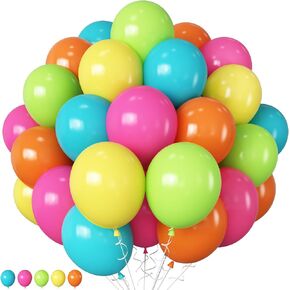 Pink Purple Blue Balloons 60Pcs 12 Inch Pastel Pink Blue Purple Party Balloons Metallic Pearl Blue Purple Latex Balloon for Girl Mermaid Winter Frozen Birthday Baby Shower Party Decoration