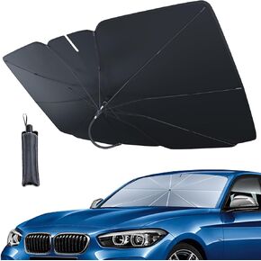 2024 Upgrade Car Windshield Sun Shade Umbrella Windshield Sun Shade Car Protect Interior & Keep Cool with Storage Bag for Cars/Trucks/SUVs (54.5*30.7)