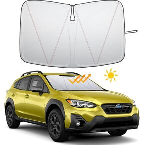 JKCOVER Windshield Sunshade Compatible with Subaru Crosstrek 2018-2022 2023 Blocks UV Rays Sun Visor Protector Folding Front Window Sun Shade Cover