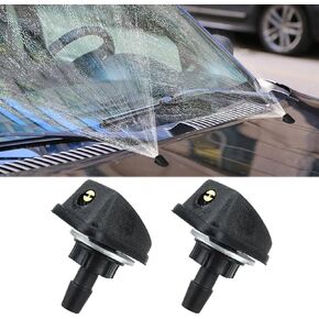 2Pcs Front Windshield Washer Nozzles, Automotive Wiper Nozzles, Single Hole Adjustable Fan-shaped Kit, 0.31" Sprayer Head Replacement Parts, Car Accessories Universal for Cars, Trucks, Vans