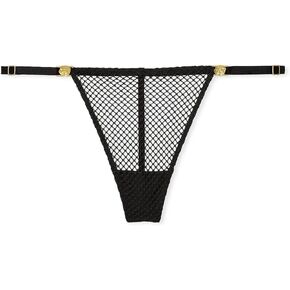 Victoria's Secret Very Sexy Fishnet Adjustable V-String Panty Black New