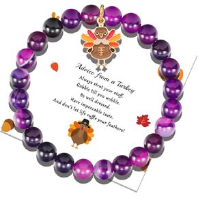 PARTNER Turkey Gifts for Women and Men Turkey Bracelets for Women and Men Natural Gemstone Beaded Bracelets for Turkey Lovers