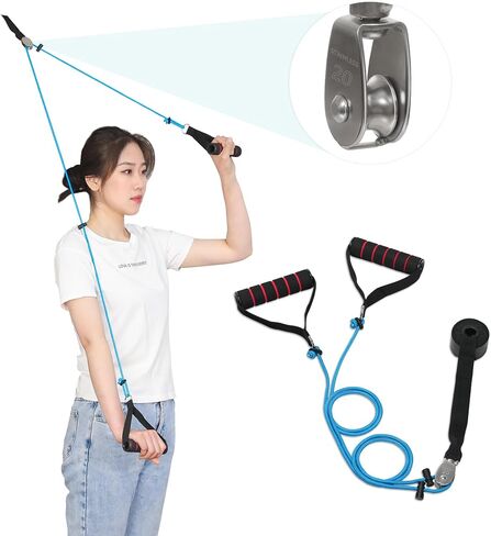 Fanwer Shoulder Pulley, Over The Door Exercise Pulley for Rotator Cuff Recovery, Arm Rehabilitation Over Head Pulley System, Increase Mobility │ Flexibility Stretching │ Range of Motion… in Saudi Arabia