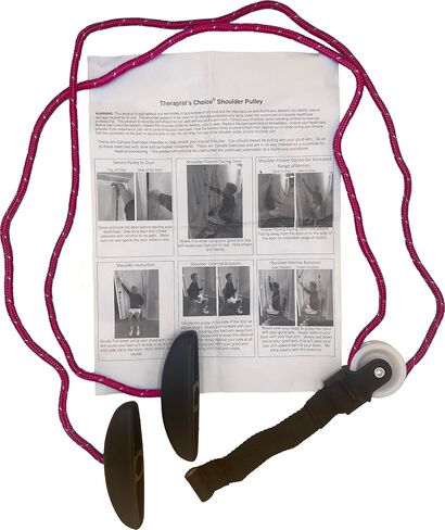 Therapist’s Choice® Shoulder Pulley, Over The Door, with Patient Guide. Aids Recovery and Rehabilitation of Shoulder, Rotator Cuff, Shoulder Pain, Frozen Shoulder, Pain Free Range of Motion in Saudi Arabia