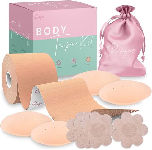 Chest Brace Kit Achieve Chest Brace Lift & Contour | Sticky Tape Waterproof Sweat-Proof Bob Tape in Saudi Arabia