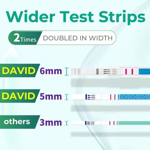 David 3 HCG Pregnancy Test Midstream Sticks and 3 Test Strips with 3 Free Urine Cups Individually-Sealed Combo Pack Rapid Detection… in Saudi Arabia