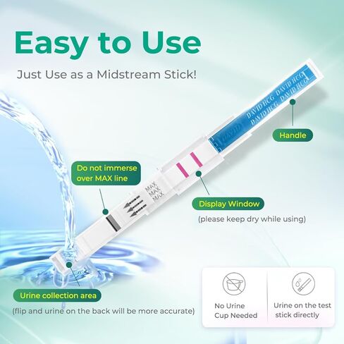 David 3 HCG Pregnancy Test Midstream Sticks and 3 Test Strips with 3 Free Urine Cups Individually-Sealed Combo Pack Rapid Detection… in Saudi Arabia