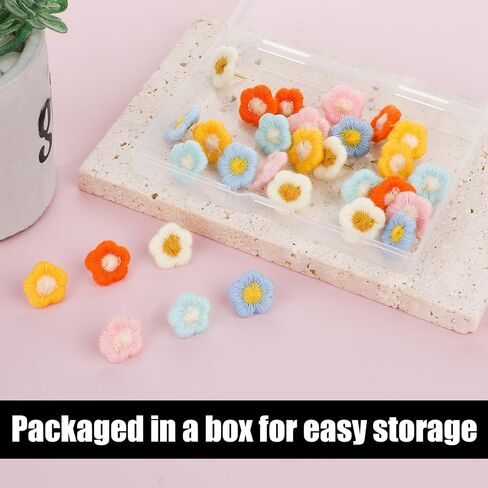 30 Pieces Flower Push Pins, Cute Flower Push Pins and Tacks Colorful Floret Thumb Tacks Bulletin Board Tacks for Photo Wall Feature Whiteboard Cork Board Map Display Office Home (6 Colors) in Saudi Arabia