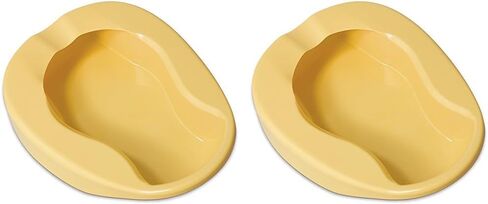 MedPro Durable Conventional Plastic Bed Pan with Contoured Shape for Added Comfort, Made from Heavy-Duty Plastic, Convenient and Easy to Clean, Adult Size, Light Yellow in Saudi Arabia