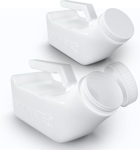 (1 Pack) Portable Urinals for Men Spill Proof, Urine Bottles for Men, Plastic Male Urinal Pee Bottles for Men with Spill Proof Screw Cap Lid for Hospitals, Emergency and Travel Use (1000ml) in Kuwait