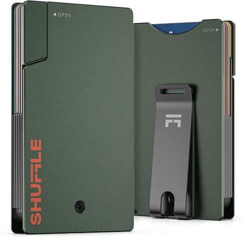 Shuffle Wallet for Men - Innovative Deck-of-Cards Opening Mechanism Wallet with RFID Blocking, Ultim Slim Modular Design to Holds 6-8 Cards, Sleek Money Clip and Aluminum Men Wallet (Polar Ice) in Saudi Arabia