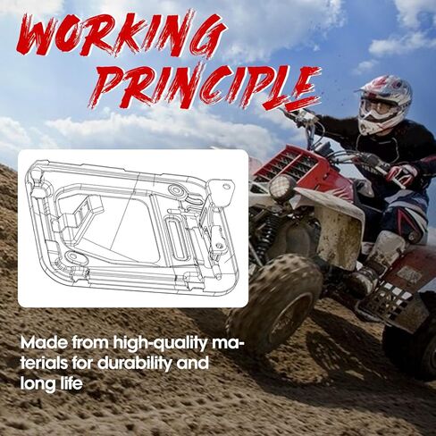 Radiator Cover with Radiator Grill Black for Yamaha for Banshee 350 YFZ350 1987-2006 Red Color 2GU21711A000 C0209006 in Kuwait