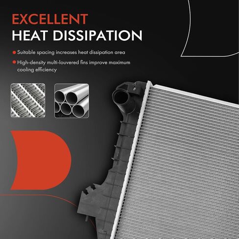 A-Premium Engine Coolant Radiator Assembly - Compatible with Dodge Models - Ram 2500 2003-2009, Ram 3500 2003-2009, Ram 4500 2008-2009, Ram 5500 2008-2009 - 5.9L 6.7L L6 in Saudi Arabia