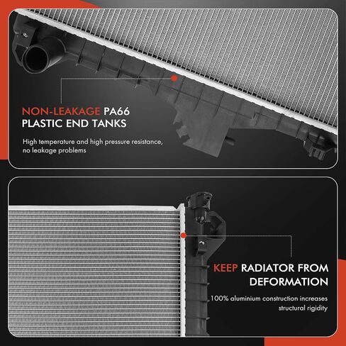 A-Premium Engine Coolant Radiator Assembly - Compatible with Dodge Models - Ram 2500 2003-2009, Ram 3500 2003-2009, Ram 4500 2008-2009, Ram 5500 2008-2009 - 5.9L 6.7L L6 in Saudi Arabia