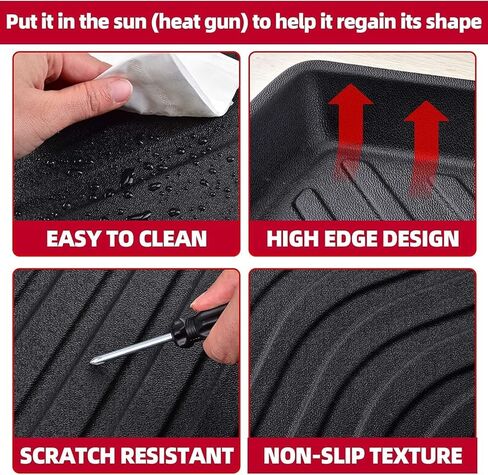 سجادات أرضية Naibeve بطانة شحن لركاب Chrysler Pacifica 7/8 (بدون هجين) لسلسلة Chrysler Pacifica Touring 2017-2024، لـ Voyager 2020-2024، Limited 2017-2020، L/Lx 2017-2019 in Kuwait