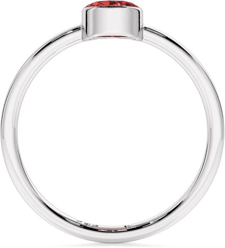 Natural Garnet Stackable Ring for Women in Sterling Silver, January Birthstone Jewelry Gifts for Her (Round, Oval, Pear) in Kuwait