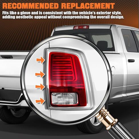 Tail Lights Fit Dodge Ram 2013-2015 2016 2017 2018 Ram 2500 3500 2014-2018 Rear LED Brake Back Up Cover Taillights Lens Assembly Right Passenger Side CH2801203 68093078AC(Lamp Included) in Saudi Arabia