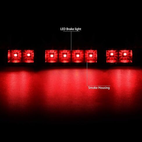 DNA MOTORING 3BL-F15092-LED-BK-SM غطاء أسود LED عالي التركيب ضوء الفرامل الثالث [متوافق مع 92-96 Ford F150 / 92-97 F250 F350] in Saudi Arabia