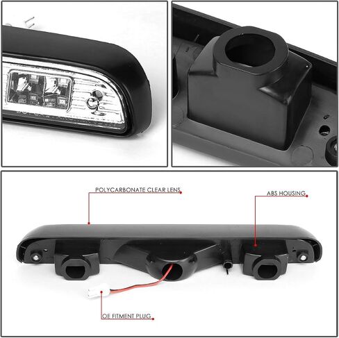 DNA MOTORING 3BL-F15092-LED-BK-SM غطاء أسود LED عالي التركيب ضوء الفرامل الثالث [متوافق مع 92-96 Ford F150 / 92-97 F250 F350] in Saudi Arabia