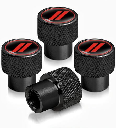Car tire Valve stem Covers Large Logo tire Valve caps Compatible with Charger Challenger Durango and More Metal Material car Exterior Accessories (RED) in Kuwait