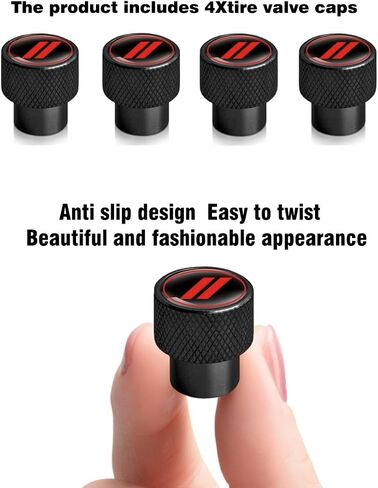 Car tire Valve stem Covers Large Logo tire Valve caps Compatible with Charger Challenger Durango and More Metal Material car Exterior Accessories (RED) in Kuwait