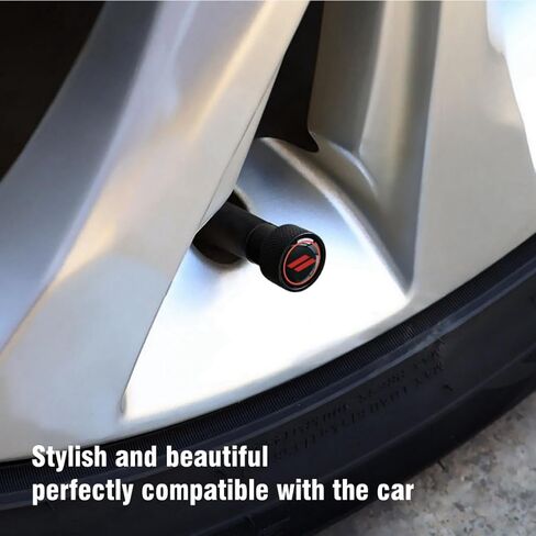 Car tire Valve stem Covers Large Logo tire Valve caps Compatible with Charger Challenger Durango and More Metal Material car Exterior Accessories (RED) in Kuwait