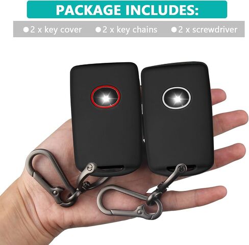 2Pcs 4 Buttons Silicone Rubber Key Fob Cover Compatible with 2024 2023 2022 2021 Mazda 3 6 CX-3 CX-5 CX-9 CX-30 CX-50 CX-90 MX-5 Miata MX-30 EV Carbon Fiber Key Fob Cover for Mazda (Black/Black red) in Kuwait