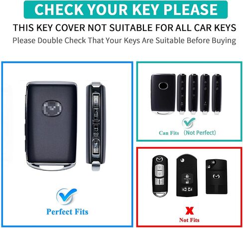 2Pcs 4 Buttons Silicone Rubber Key Fob Cover Compatible with 2024 2023 2022 2021 Mazda 3 6 CX-3 CX-5 CX-9 CX-30 CX-50 CX-90 MX-5 Miata MX-30 EV Carbon Fiber Key Fob Cover for Mazda (Black/Black red) in Kuwait