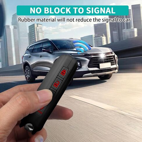 2Pcs 4 Buttons Silicone Rubber Key Fob Cover Compatible with 2024 2023 2022 2021 Mazda 3 6 CX-3 CX-5 CX-9 CX-30 CX-50 CX-90 MX-5 Miata MX-30 EV Carbon Fiber Key Fob Cover for Mazda (Black/Black red) in Kuwait