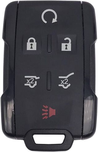 Smart Key Fob Shell Case Fits for Chevy Tahoe Suburban/GMC Yukon M3N-32337100 Keyless Entry Remote Control Car Key Fob Cover (Black, 6 Buttons) in Saudi Arabia
