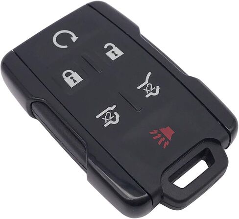 Smart Key Fob Shell Case Fits for Chevy Tahoe Suburban/GMC Yukon M3N-32337100 Keyless Entry Remote Control Car Key Fob Cover (Black, 6 Buttons) in Saudi Arabia