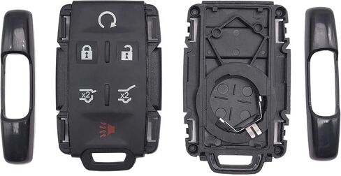 Smart Key Fob Shell Case Fits for Chevy Tahoe Suburban/GMC Yukon M3N-32337100 Keyless Entry Remote Control Car Key Fob Cover (Black, 6 Buttons) in Saudi Arabia