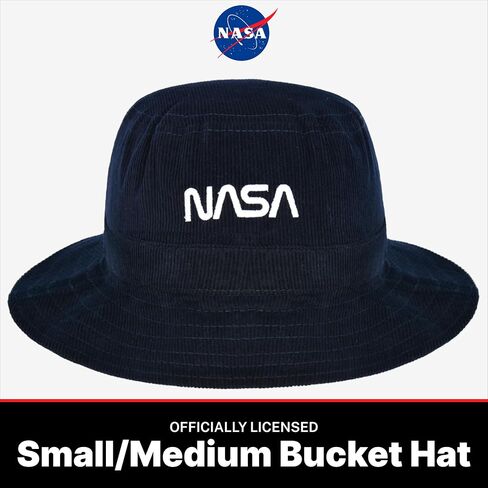 Concept One NASA Logo Bucket Hat, Packable Travel Hat, Wide Brim Summer Hat, Denim, Small/Medium in Saudi Arabia