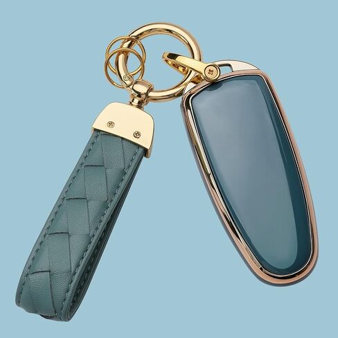 غطاء مفتاح Ford Key Fob مناسب لـ CMAX Escape Focus Edge Expedition Explorer Flex Taurus غطاء مفتاح ذكي (أزرق) in Kuwait