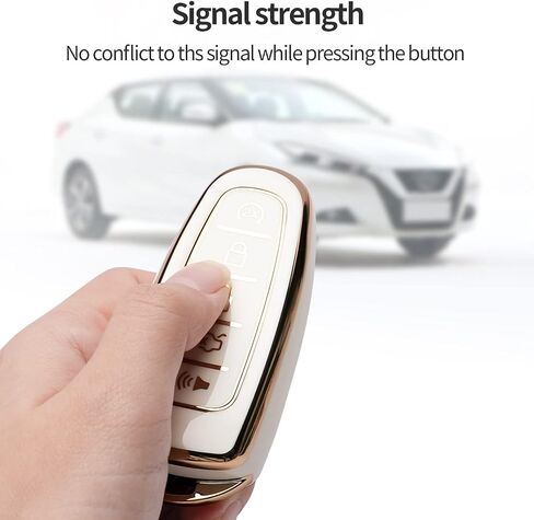 غطاء مفتاح Ford Key Fob مناسب لـ CMAX Escape Focus Edge Expedition Explorer Flex Taurus غطاء مفتاح ذكي (أزرق) in Kuwait