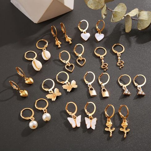 Stitch Marker Charms Crochet Stitch Markers Locking Clips Crochet Pin Locking Metal Knitting Markers for Weaving Sewing Jewelry Making DIY Craft in Saudi Arabia