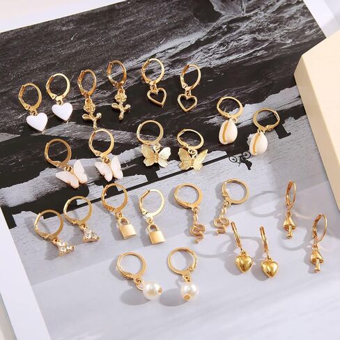 Stitch Marker Charms Crochet Stitch Markers Locking Clips Crochet Pin Locking Metal Knitting Markers for Weaving Sewing Jewelry Making DIY Craft in Saudi Arabia
