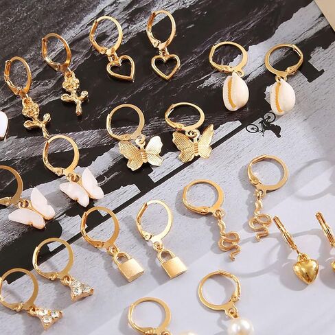 Stitch Marker Charms Crochet Stitch Markers Locking Clips Crochet Pin Locking Metal Knitting Markers for Weaving Sewing Jewelry Making DIY Craft in Saudi Arabia