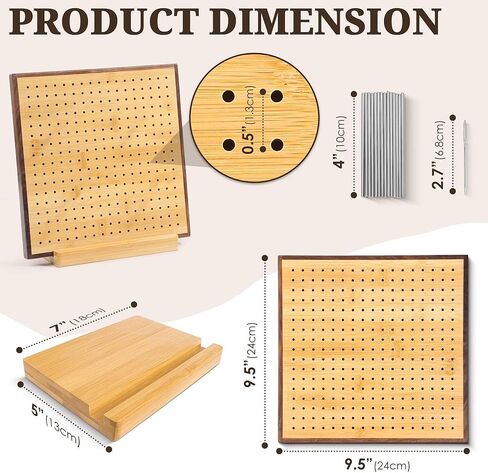 لوحة حظر الكروشيه من Houseables، لوحة حظر خشبية مقاس 9.5 بوصة للكروشيه، لوحة ربط الكروشيه، لوحة مربعة من الغزل، لوحة الحياكة، لوحة كروشيه للحجب، كتلة الكروشيه، لوازم الكروشيه in Kuwait