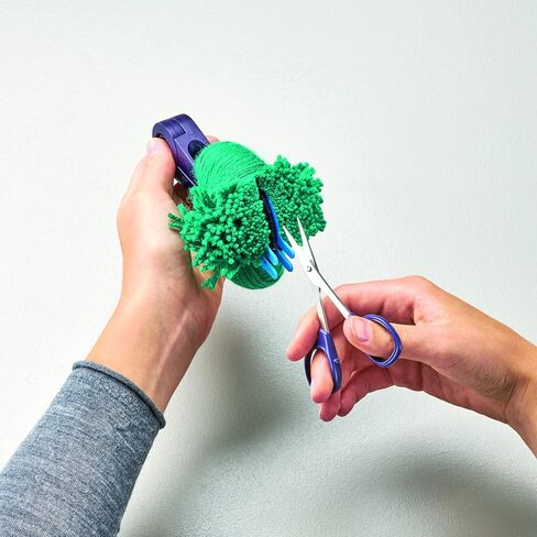 Prym 2-in-1, Large (3" & 3-1/2") Pompom Maker, 3" & 3.5", Purple, Blue, Green 2 Count in Saudi Arabia