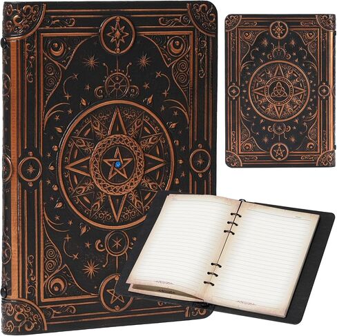 Magic Refillable Notebook Journal for DND Binder - Story Forge 400 Pages (200 Sheets) with Worn Ancient Magic Design for DND or Fantasy Enthusiasts - Perfect for Dungeons and Dragons (D&D) in Saudi Arabia