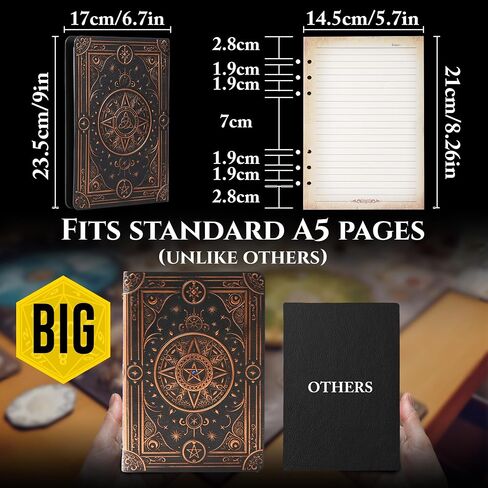 Magic Refillable Notebook Journal for DND Binder - Story Forge 400 Pages (200 Sheets) with Worn Ancient Magic Design for DND or Fantasy Enthusiasts - Perfect for Dungeons and Dragons (D&D) in Saudi Arabia