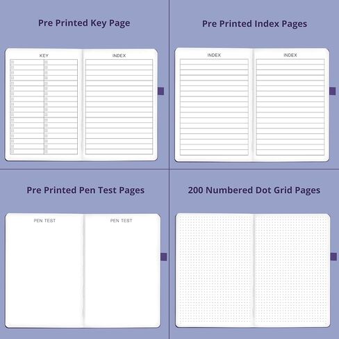 Dotted Journal – 140gsm Bleed Proof Thick White Paper – 200 Numbered Dot Grid Pages – 5.8 x 8.3 inch Bullet Dotted Notebook in Kuwait
