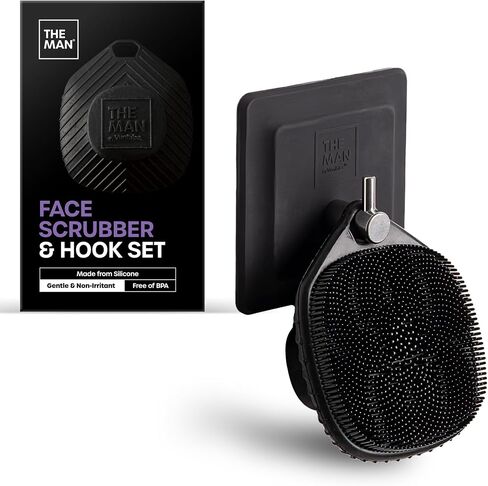 The Man Silicone Face Scrubber for Men - Gentle Exfoliator Face Massager - Flex Face Brush for Men - Removes Dead & Dry Skin - Face Care Grooming Routine - Face Scrubber & Bathroom Accessory (1Pack) in Saudi Arabia