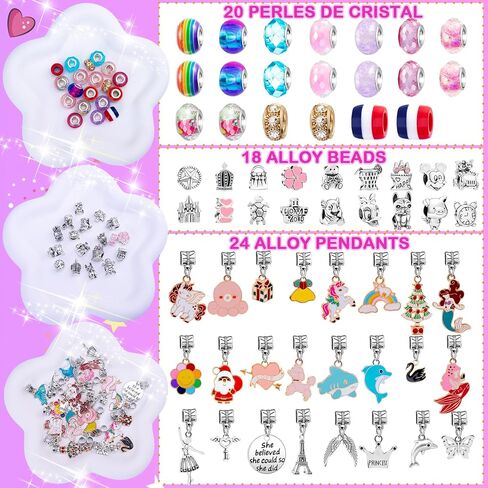 SUYUKI Girls Toys 5 6 7 8 9 10 11, Art Supplies for Girls Ages 8-12 Bracelet Making Kit for Girls 7 8 9 10 11 12 Unicorn Mermaid Toy Crafts for Girls 8-12 in Kuwait