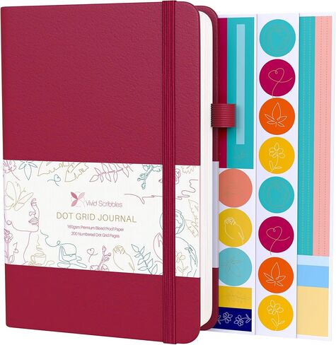 Dotted Journal – 140gsm Bleed Proof Thick White Paper – 200 Numbered Dot Grid Pages – 5.8 x 8.3 inch Bullet Dotted Notebook in Kuwait