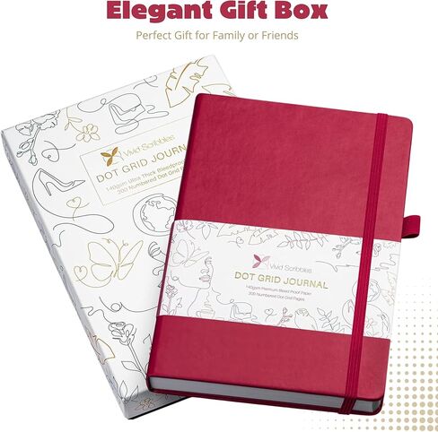 Dotted Journal – 140gsm Bleed Proof Thick White Paper – 200 Numbered Dot Grid Pages – 5.8 x 8.3 inch Bullet Dotted Notebook in Kuwait