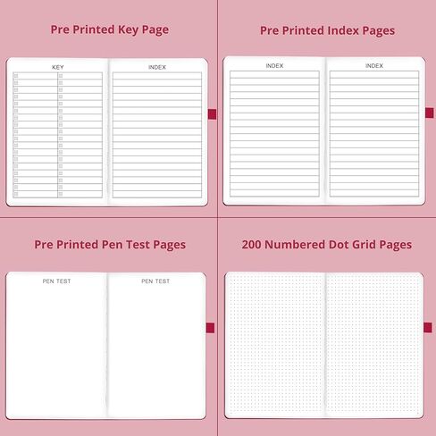 Dotted Journal – 140gsm Bleed Proof Thick White Paper – 200 Numbered Dot Grid Pages – 5.8 x 8.3 inch Bullet Dotted Notebook in Kuwait