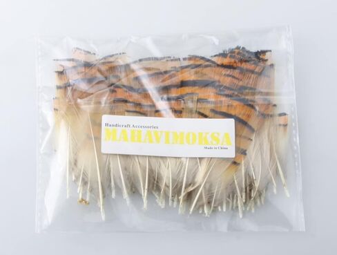 MAHAVIMOKSA 100pcs Natural Feather for DIY Craft Earring Wings Wedding Party Home Decoration (Green Lady Amherst Bronze Iridescent Plumage) in Kuwait